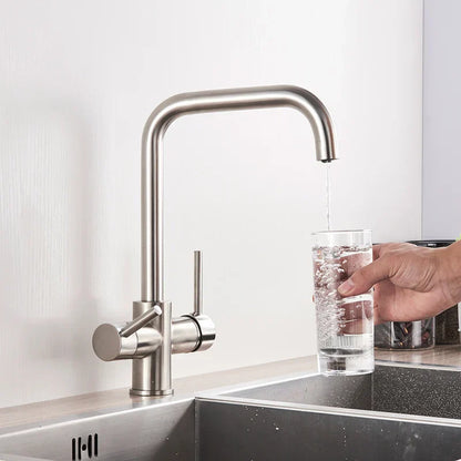 Decorbites™ Zweispundenduschfilterarmatur mit 360-Grad-Drehung für gereinigtes Küchenwasser