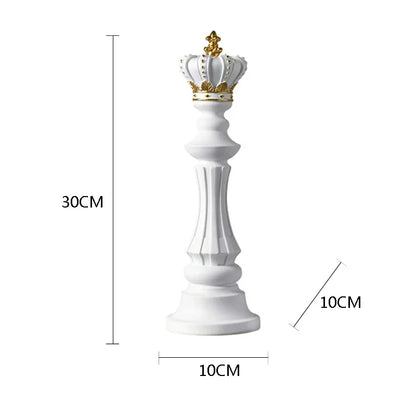 DecorBites™ Chess Pieces Figurines: The Queen's Gambit Decor for Home & Office