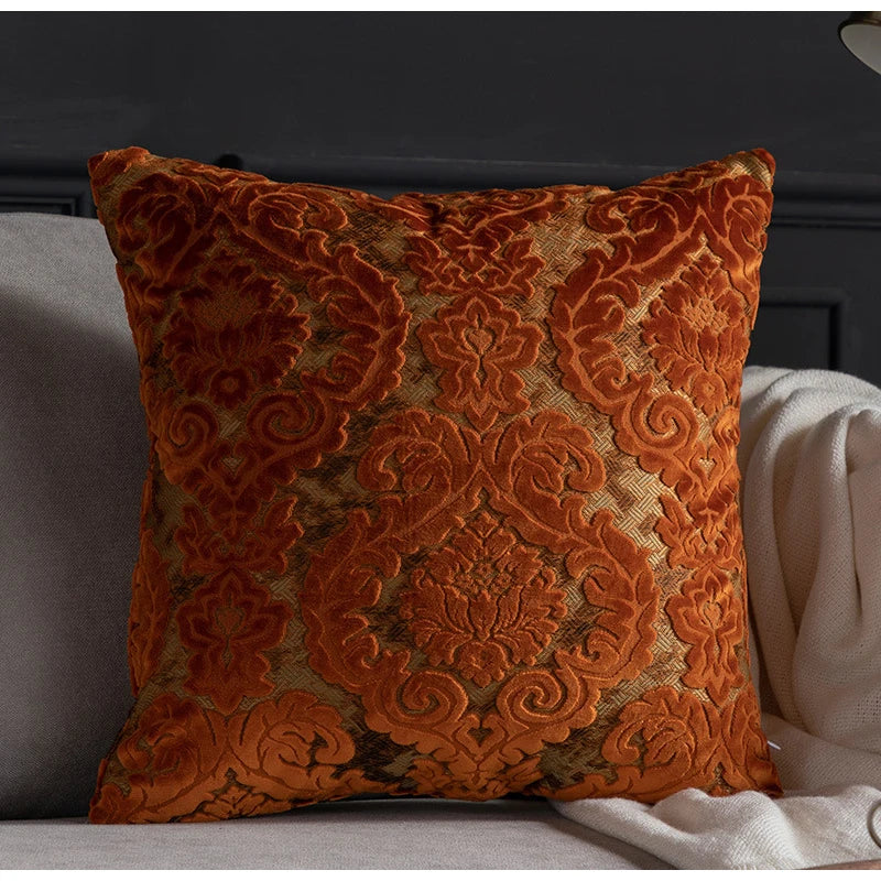DecorBites™ Damask Cut Velvet Baroque Style Cushion Covers 45x45cm