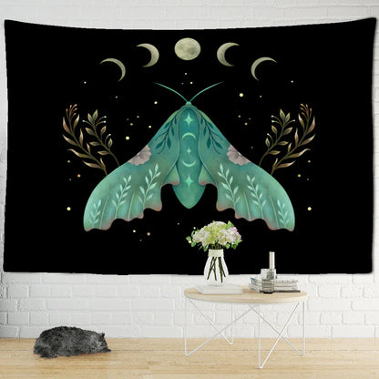 Decobites Psychedelic Butterfly Tapestry Wall Mount Moon Hippie Decor