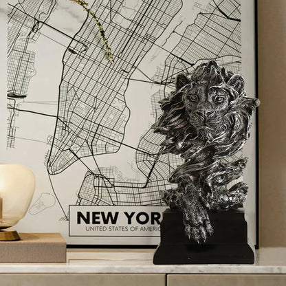 DecorBites™ Lion Resin Sculpture Figurine - Abstract Nordic Home Decoration