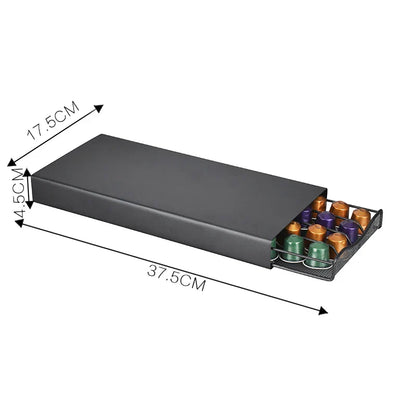 حامل كبسولات القهوة DecorBites™، 40 كبسولة، رف لجهاز Nespresso - منظم القهوة