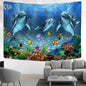 Decobites Underwater World Tapestry Wall Hanging - Boho Hippie Room Decor