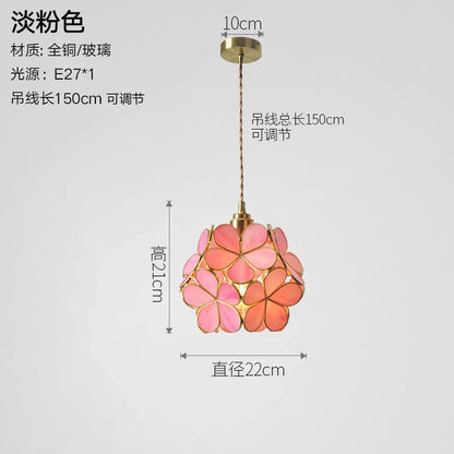 DecorBites™ Glass Copper Pendant Light: Modern Nordic Style Hanging Lamp for Kitchen, Dining, and Living Room