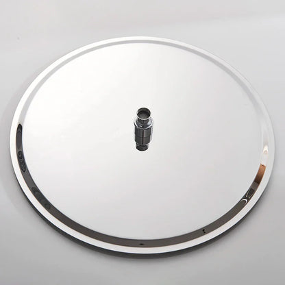 رأس دش دائري DecorBites™ مقاس 16 بوصة، مصنوع من الفولاذ المقاوم للصدأ، فائق النحافة، مطلي بالكروم