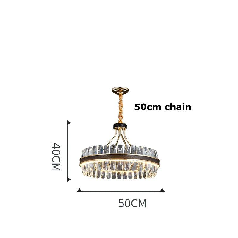 DecorBites™ Crystal Oval Chandelier Lighting for Dinning Room