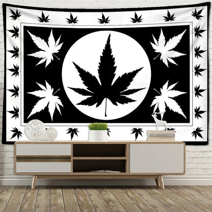 Decobites Maple Leaf Tapestry Wall Hanging: Boho Witchcraft Bedroom Art & Home Decor