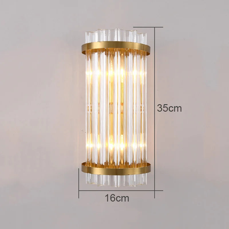DecorBites™ Crystal Wall Lamp: Elegant Lighting for Living Room, Bedroom, and Staircase