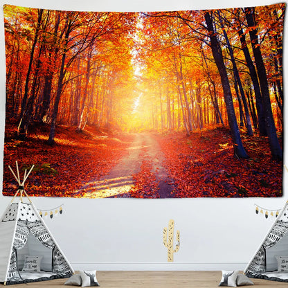 ديكورات منزلية ومفارش سرير من Decobites Sunlit Forest Tapestry لتزيين الحائط