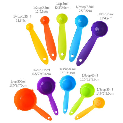 DecorBites™ Kitchen Measuring Cups & Spoons Set for Baking & Cooking
