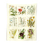 Decobites Wildflower Garden Tapestry Wall Hanging: Vintage Floral Art Tapestries for Colorful Home Decor