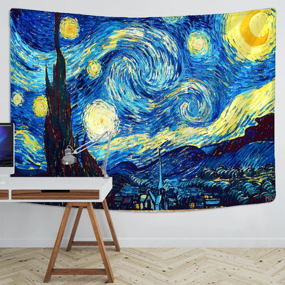 Decobites Van Gogh Star Moon Night Tapestry Blanket - 200x150cm