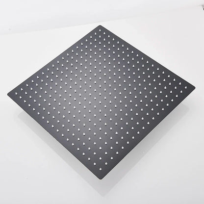 DecorBites™ 16 Inch Stainless Steel Chrome Square Rainfall Shower Head for Bathroom