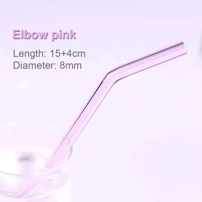 DecorBites™ Glass Straws Set - Eco-Friendly Reusable Colorful Drinking Tubes