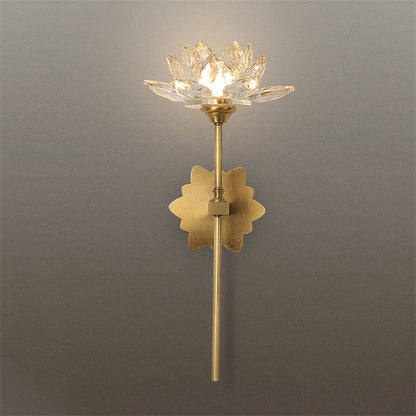DecorBites™ Lotus LED Crystal Wall Lamp: Chinese Style Bedroom & Living Room Decor