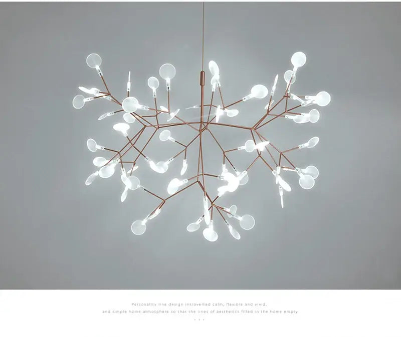 DecorBites™ Branch Design Nordic Chandelier - Rose Gold/Black