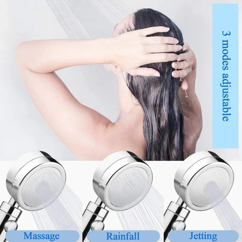 DecorBites™ High Pressure Shower Head with 3 Modes Plating and Adjustable Handle