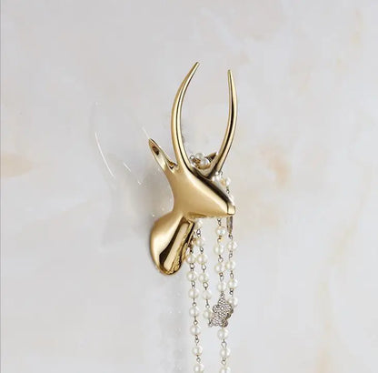 DecorBites™ Brushed Gold Stainless Steel Robe Hook Wall Mounted Bathroom Hardware Hanger