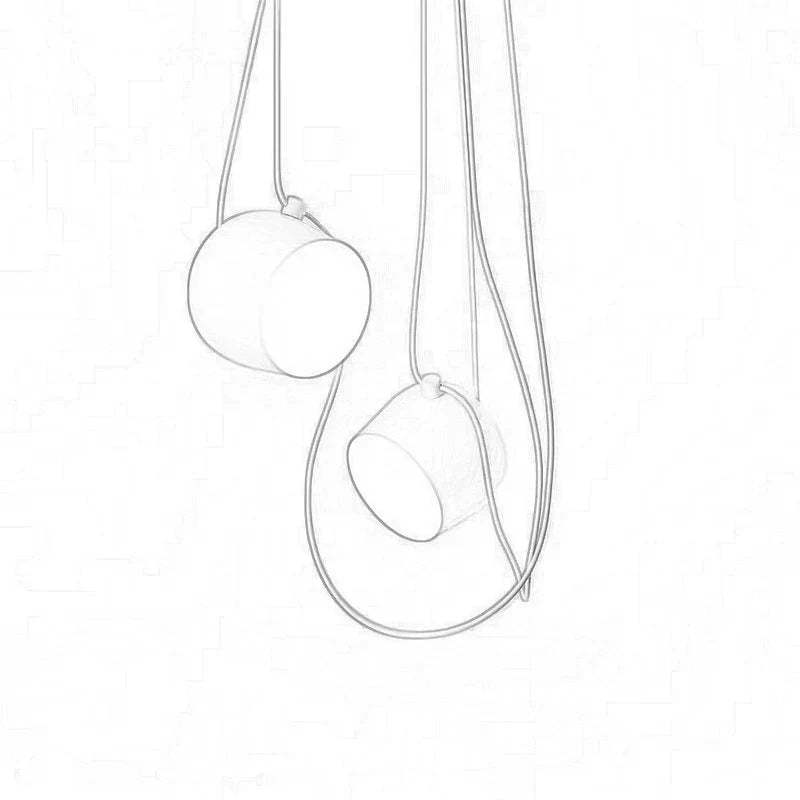 Lámpara colgante LED DecorBites™ Black Drum para cocina y restaurante - Lámpara de techo industrial tipo araña