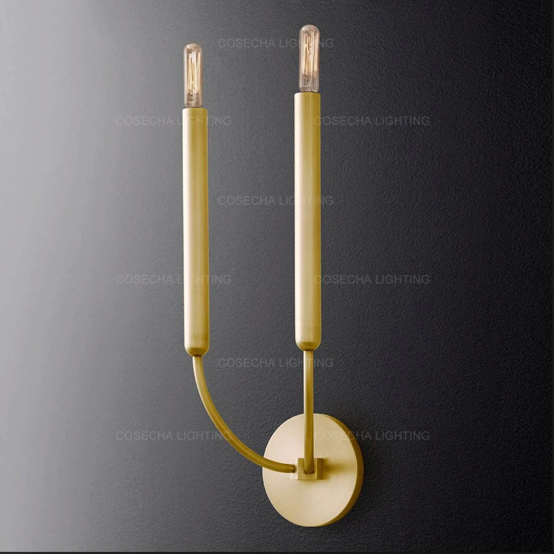 DecorBites™ Gold Mirror Lights Antique Bronze Wall Lamps for Home Interior Art Deco