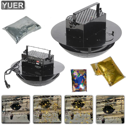 Máquina de cañón de confeti DecorBites™: Barra de escenario para fiestas disco con control remoto