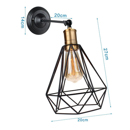 DecorBites™ Industrial Loft LED Cage Wall Light Sconce - Modern Home Lighting Fixture