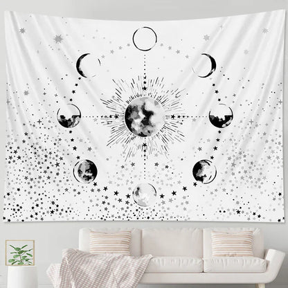 Decobites Sun Moon Mandala Tapestry: Bohemian Hippie Home Decorative Wall Hanging