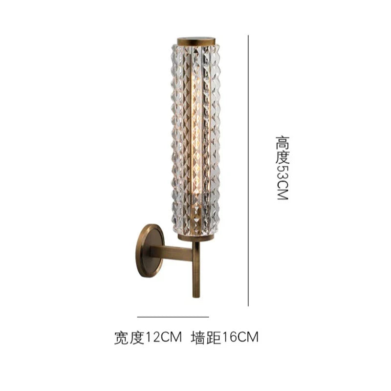 Aplique de pared DecorBites™ Crystal Copper: Iluminación LED moderna y lujosa para sala de estar, baño y espejo.