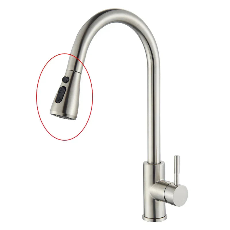 DecorBites™ Gold Brass Kitchen Faucet Rotatable Mixer Tap Single Handle Hot&Cold Water