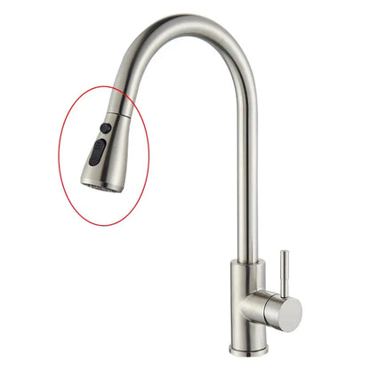 DecorBites™ Gold Brass Kitchen Faucet Rotatable Mixer Tap Single Handle Hot&Cold Water