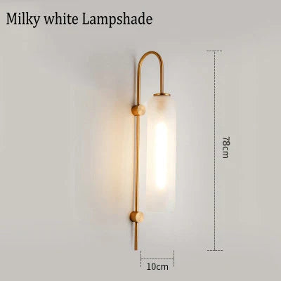 DecorBites™ E27 Glass Wall Light in Smoke Gray Amber Milky White Green for Bedroom Living Room