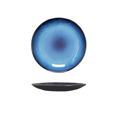 DecorBites™ Ceramic Round Plate - Nordic Design for Hotel, Restaurant, and Home Dishes