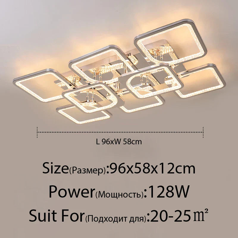DecorBites™ LED Chandelier: Remote Dimmable Indoor Lighting for Bedroom, Restaurant, Living Room