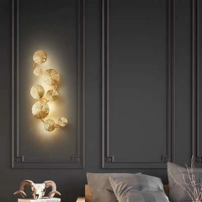 DecorBites™ Industrial Nordic Lotus Leaf Wall Sconce: Retro Loft Style for Home, Hotel, Aisle