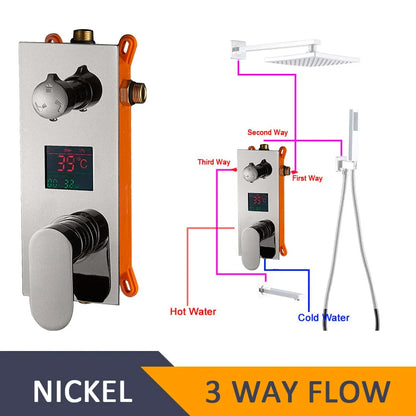 DecorBites™ Digital Shower Mixer with Intelligent Display Control - Chrome Finish