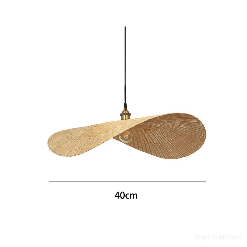 DecorBites™ Bamboo Chandelier: Japanese Tatami Teahouse Hanging Lamp for Living Room and Bedroom
