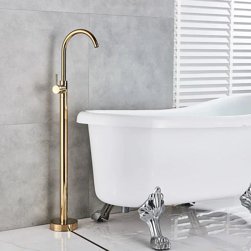 Grifo para lavabo y bañera DecorBites™ dorado con teleducha