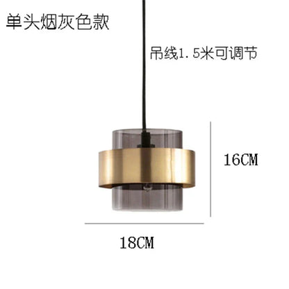 DecorBites™ Gold Glass LED Pendant Lights: Modern Nordic Cylindrical Design for Home Decor Fixtures