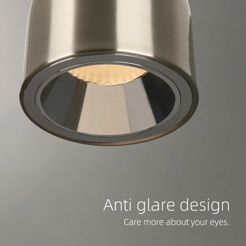 DecorBites™ LED Pendant Light 7W CRI 97 Nordic Brushed Nickel Hanging Spotlight