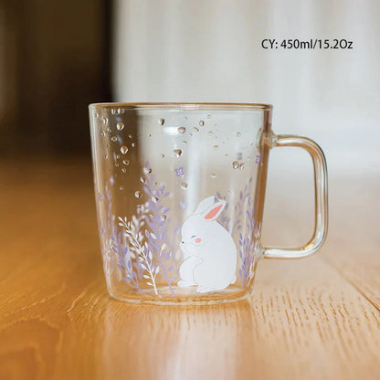 DecorBites™ Killer Whale Glass Coffee Mug 350ml: Cute Polar Bear Tea Cup Heat Resistant Glass Beer Mug