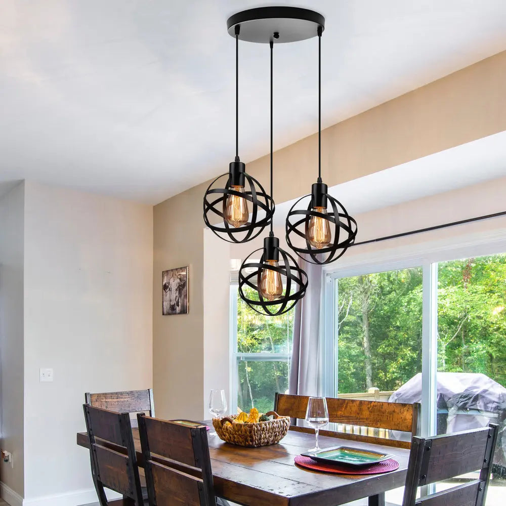 DecorBites™ Industrial Pendant Lights - Modern Kitchen Island Lamp, Cafe Hanging Light