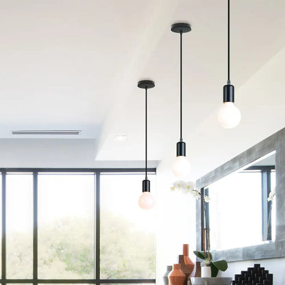 Decorbites™ LED Holz-Deckenleuchte Pendellampe Vintage Retro Loft Hänge Lampe Suspension E27