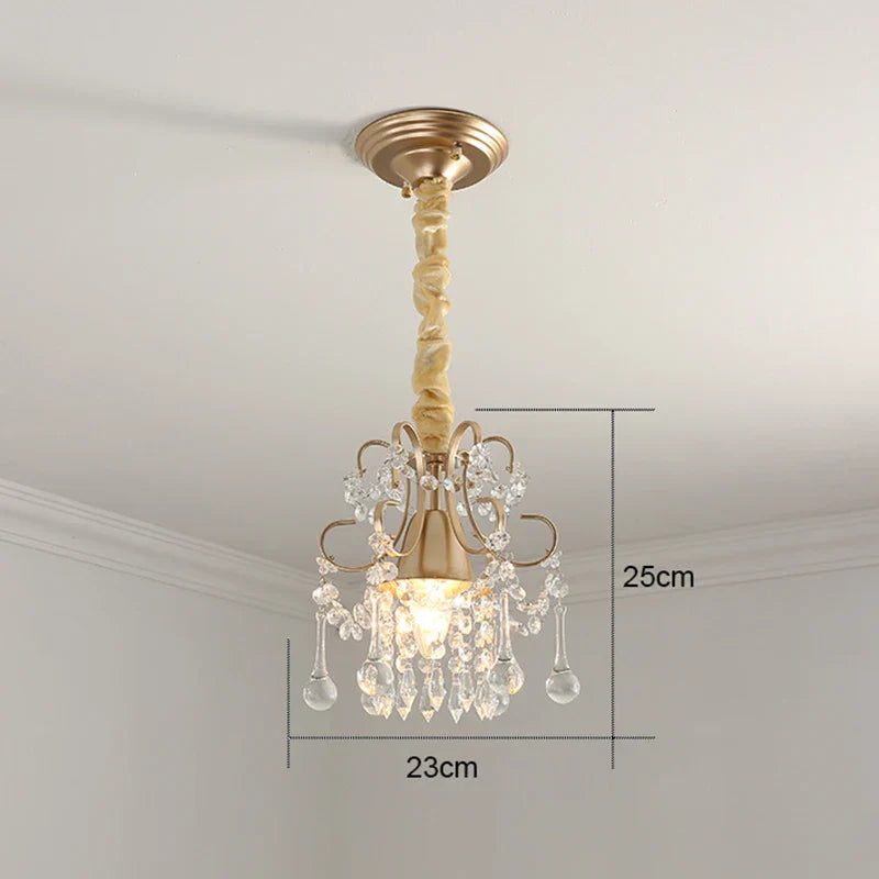 Gold Crystal Ceiling Chandelier 45x35cm Premium
