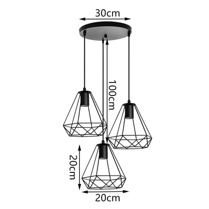 DecorBites™ Iron 3-Light Chandelier Pendant for Living Room Kitchen Restaurant