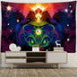 Psychedelic Eyes Tapestry Witchcraft Abstract Colorful Grim Reaper Hippie Home Decor by Decobites