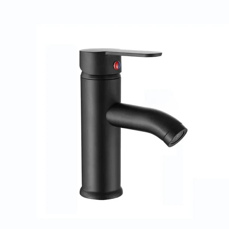 Grifo monomando DecorBites™ negro y dorado para lavabo de encimera