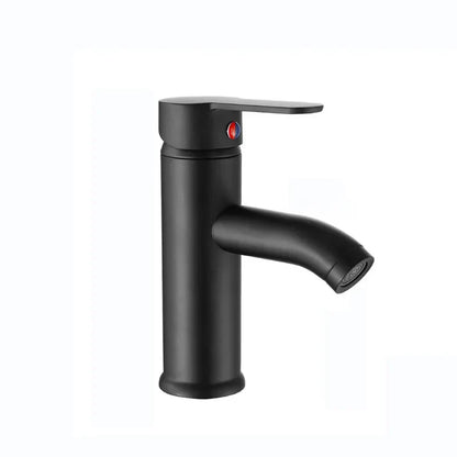 Grifo monomando DecorBites™ negro y dorado para lavabo de encimera