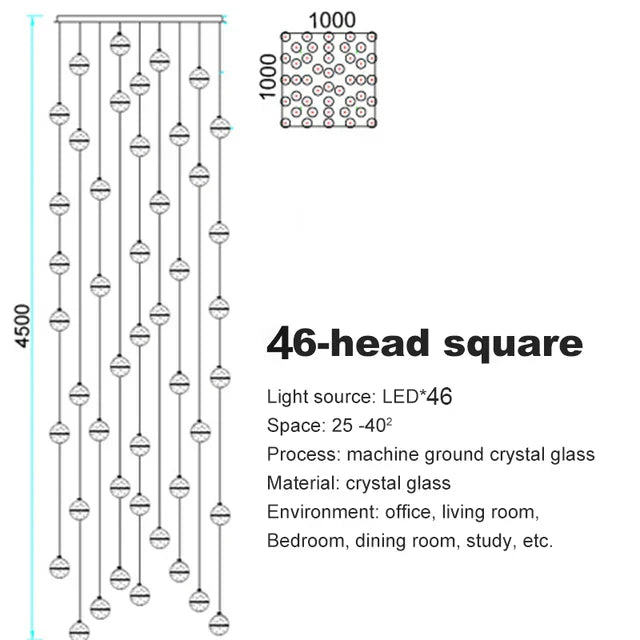 Lámpara de araña de bola de cristal DecorBites™: Iluminación elegante con efecto lluvia de meteoritos para restaurantes, bares y hogares