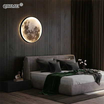 DecorBites™ LED Moon Wall Lamp: Minimalist Indoor Lighting for Bedroom and Living Room Decor