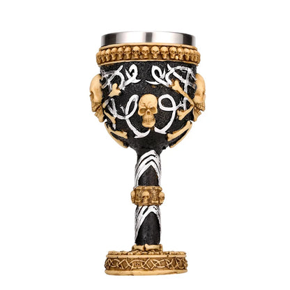 DecorBites™ Gothic Skull Resin Wine Glass 200ml bar drinkware cocktail whiskey cup